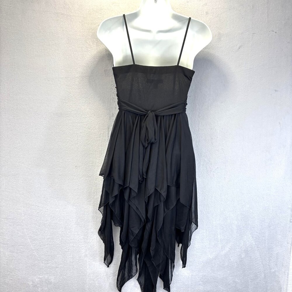 Vintage Y2K City Triangles Hanky Hem Fairy Dress Juniors Medium Whimsigoth Goth‎ - Picture 3 of 12